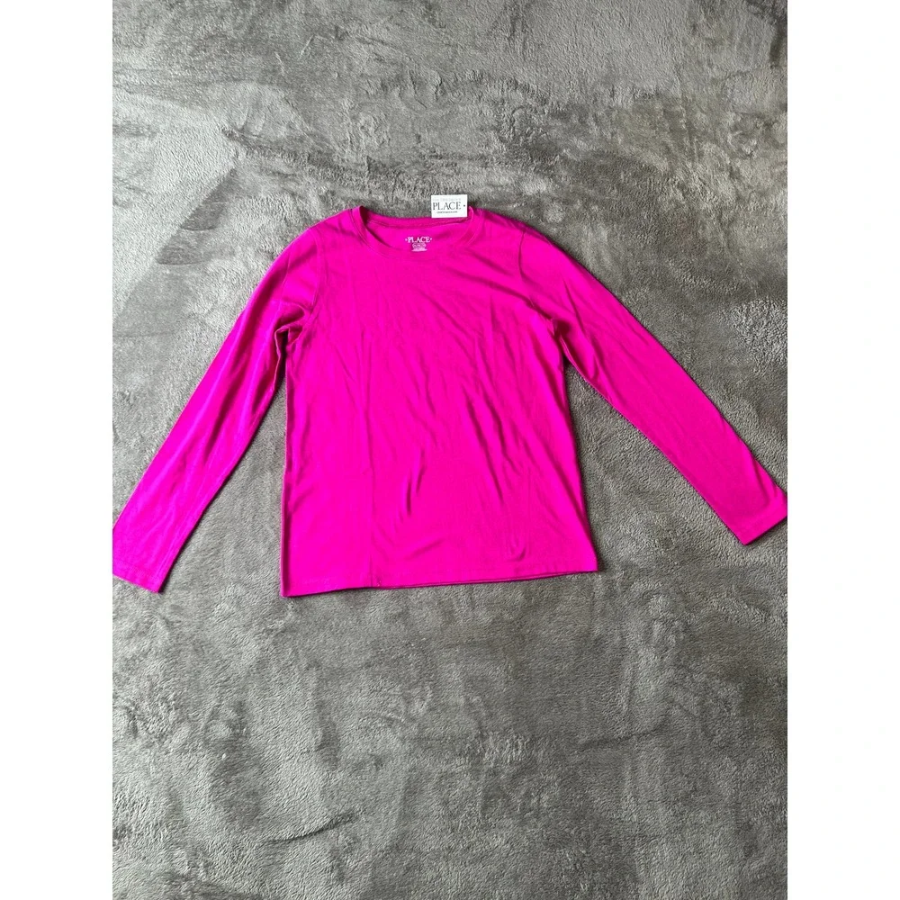 The Children's Place Girls Size 14 XL Aurora Pink Long Sleeve Top NWT